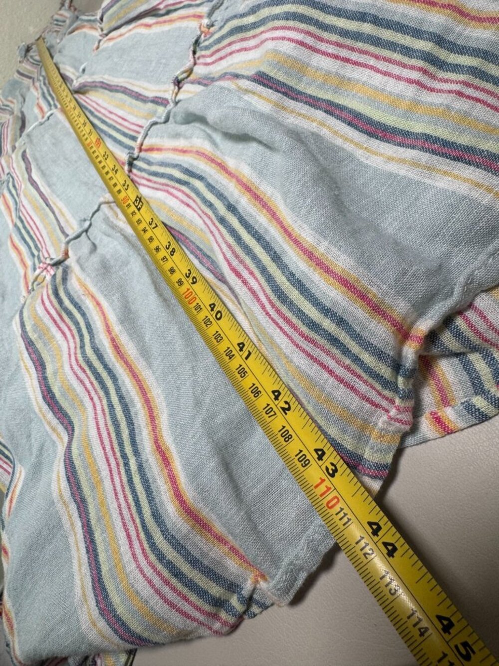 Rails Amelia Sage Harbour Stripe Tiered Midi Dress Linen Blend Size Small Green - Picture 5 of 16